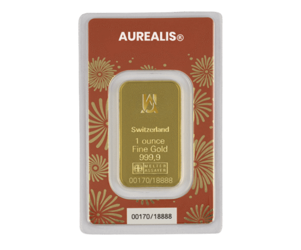 Lingote de oro especial de 1 onza conmemorativo del año de la serpiente